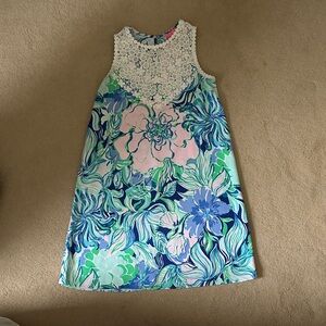 Lilly Pulitzer Blue and Green Floral Dress